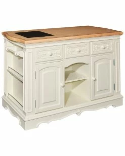 Flash Sale ⭐ Powell Rosine Kitchen Island White Home Sideboards & Credenzas 👏