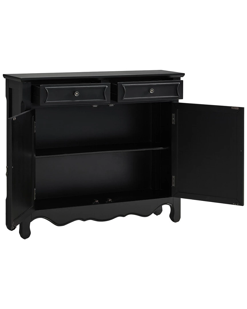 Discount π Powell Elmore Black 2-Door Console Home TV Stands & Consoles π― - Image 3