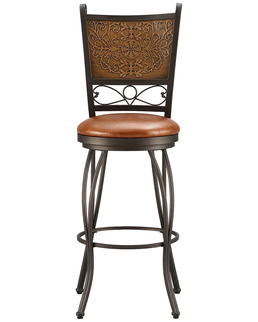 Best Sale π Powell Joel Bronze With Muted Copper Stamped Back Bar Stool Home Dining Chairs & Stools β¨