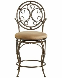 Budget π― Powell Kaleb Big And Tall Scroll Circle Back Counter Stool Home Dining Chairs & Stools π
