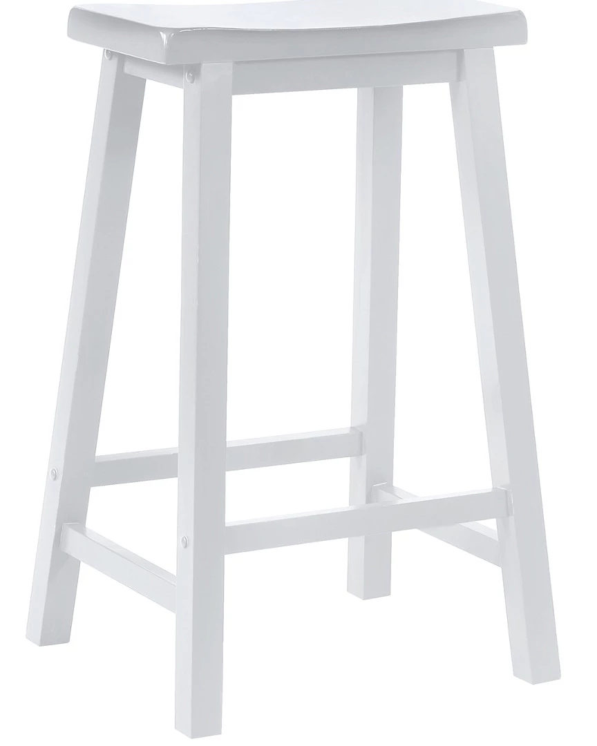 Discount π Powell Brooks White Bar Stool Home Dining Chairs & Stools 𧨠- Image 2