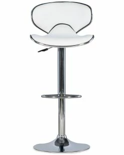 Promo 𧨠Powell Ashford White Adjustable Barstool Home Dining Chairs & Stools π―