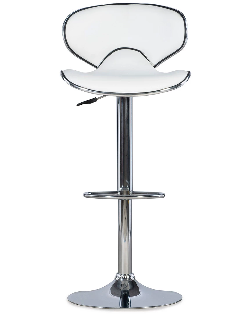 Promo 𧨠Powell Ashford White Adjustable Barstool Home Dining Chairs & Stools π―
