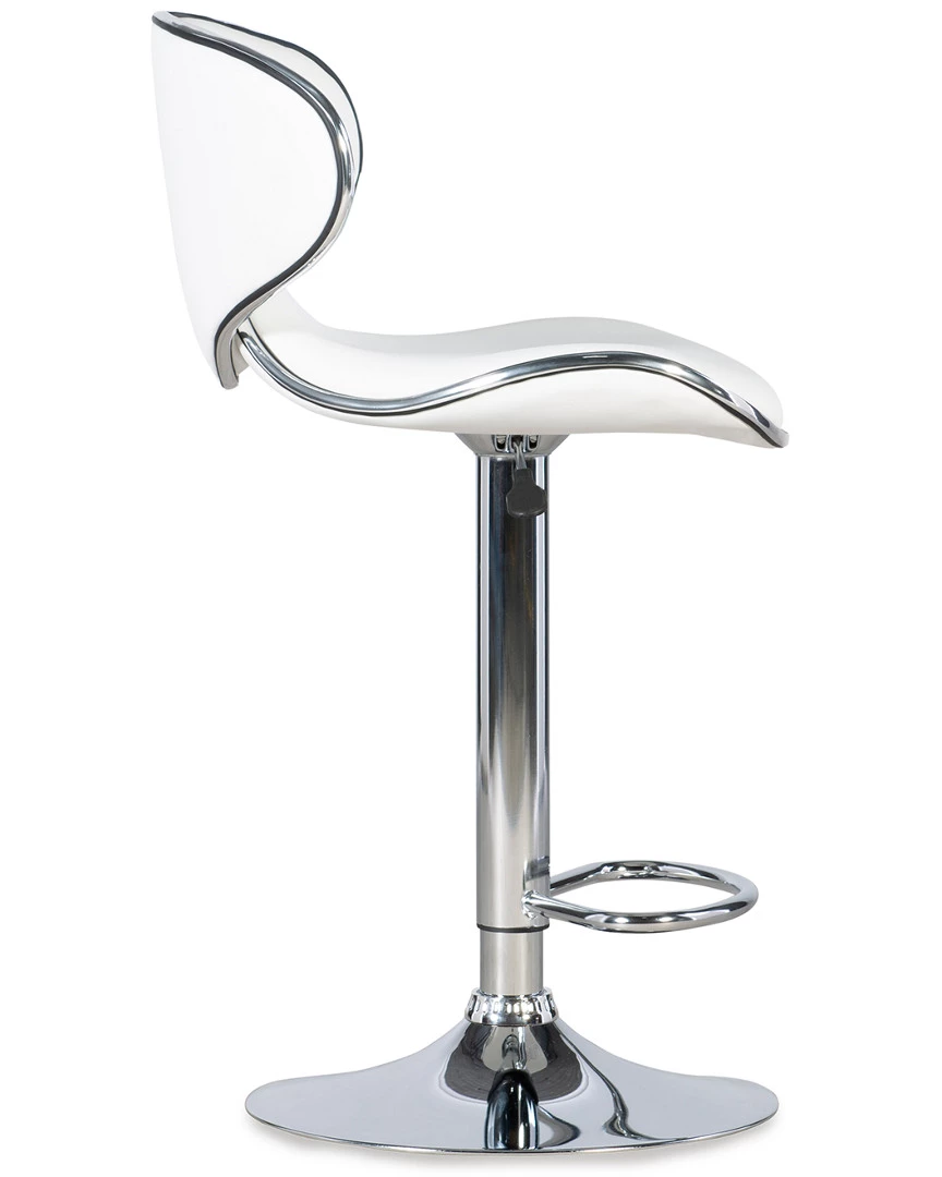 Promo 𧨠Powell Ashford White Adjustable Barstool Home Dining Chairs & Stools π― - Image 2