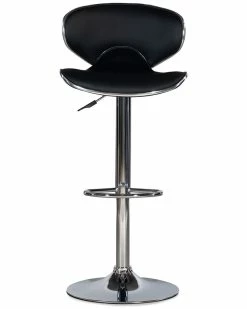 Wholesale π Powell Cain Chrome And Black PU Barstool Home Dining Chairs & Stools π