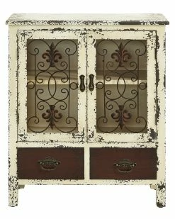 Budget π₯° Powell Hartford Antiqued White 2-Door, 2-Drawer Console Home TV Stands & Consoles π