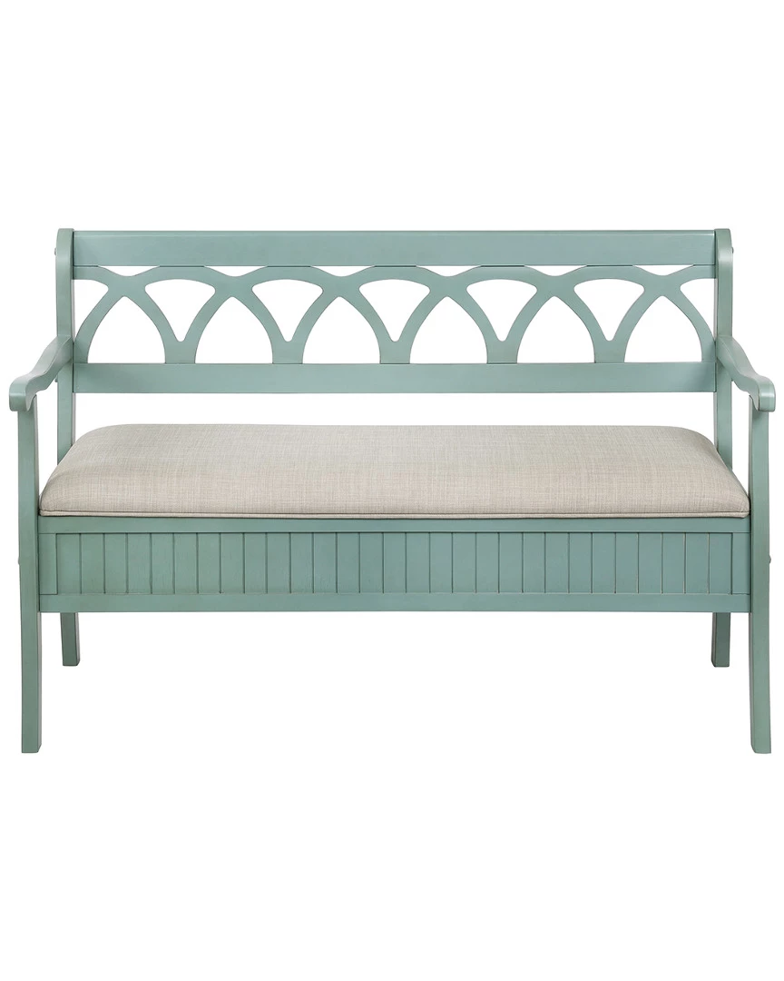 Brand new π Powell Heath Teal Storage Bench Home Accent Chairs π₯°