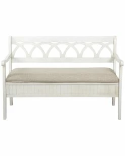 Cheapest 𧨠Powell Heath White Storage Bench Home Accent Chairs π―