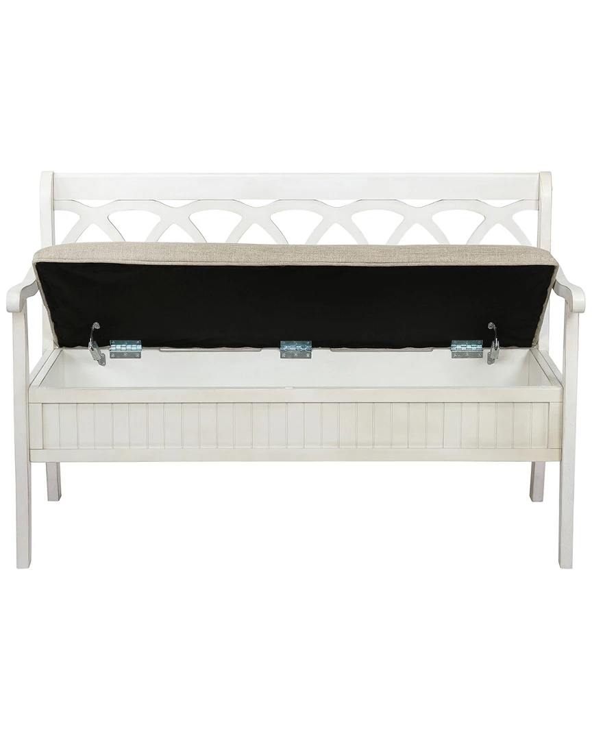 Cheapest 𧨠Powell Heath White Storage Bench Home Accent Chairs π― - Image 2