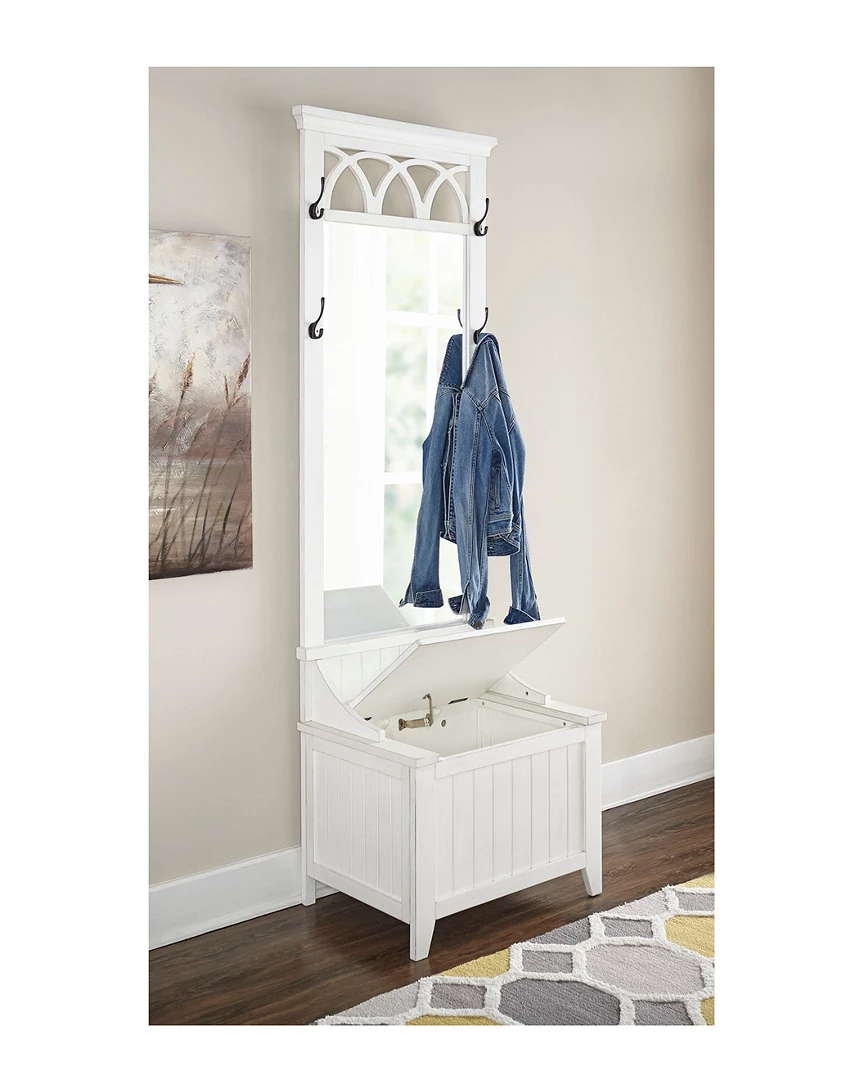 Deals π Powell Heath White Hall Tree Home Bookcases & Shelving β - Image 2