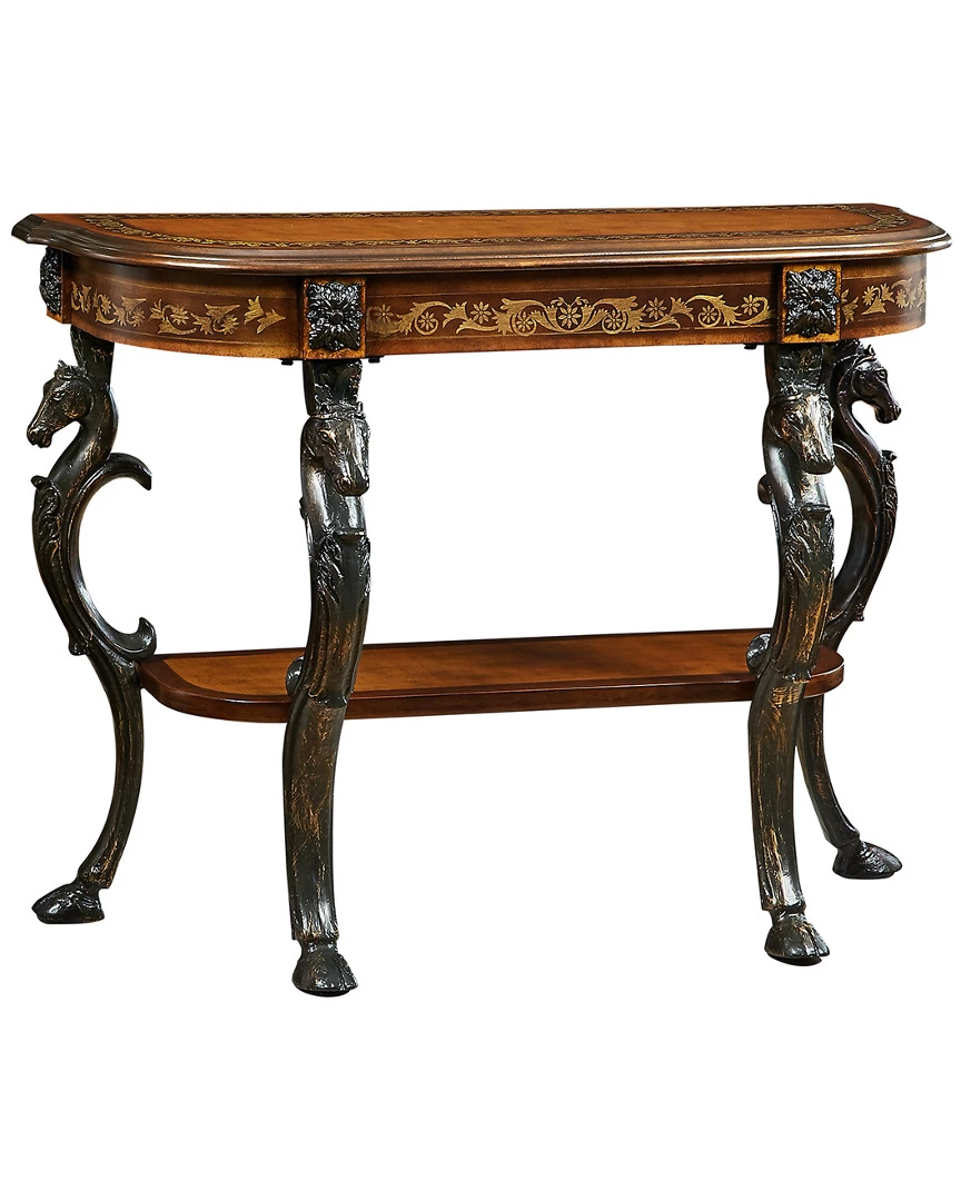 Budget π€© Powell Bailey Floral Demilune Console Table Home TV Stands & Consoles π - Image 2