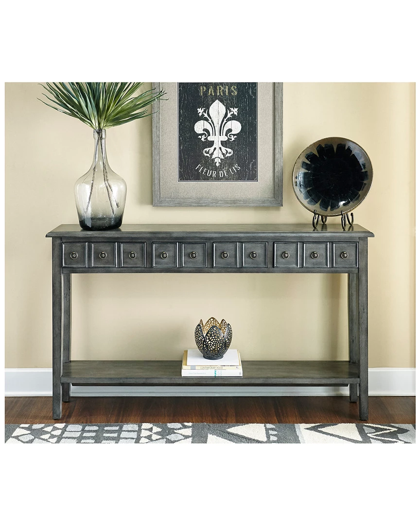 Cheapest 𧨠Powell Piper Console Grey Home TV Stands & Consoles π - Image 2