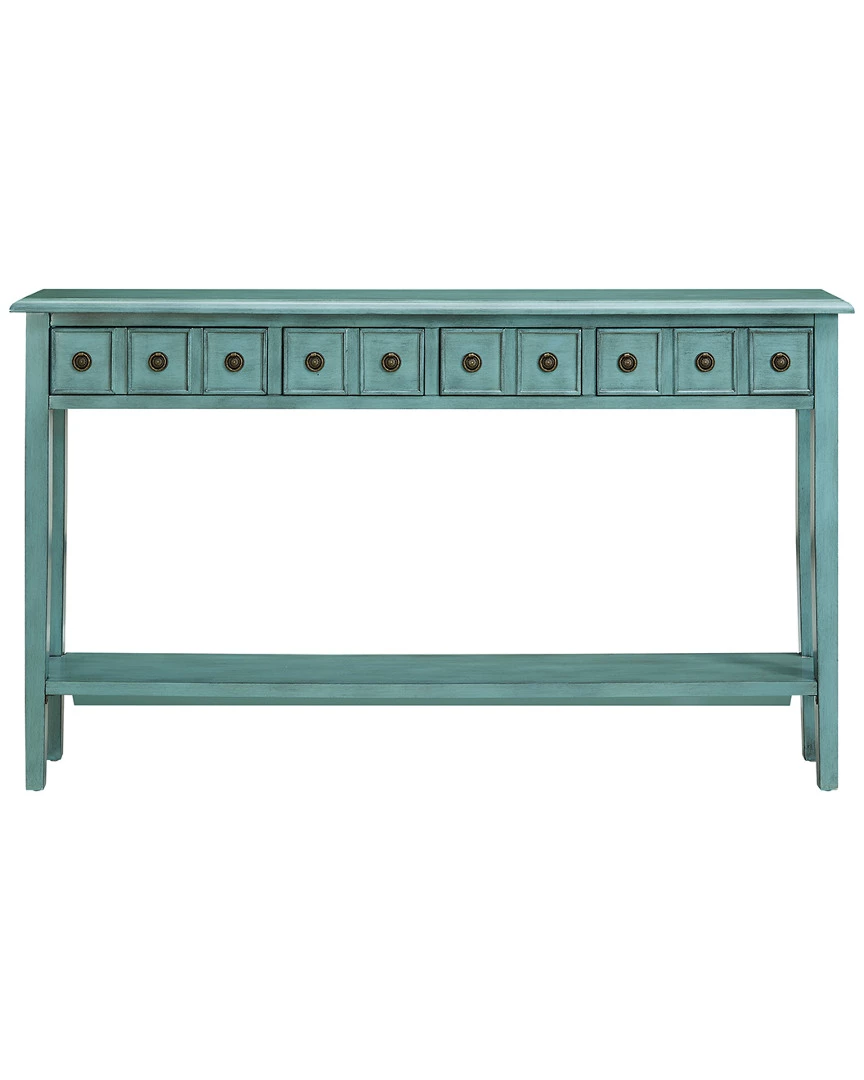 Flash Sale π€© Powell Isla Teal Long Console Home TV Stands & Consoles π