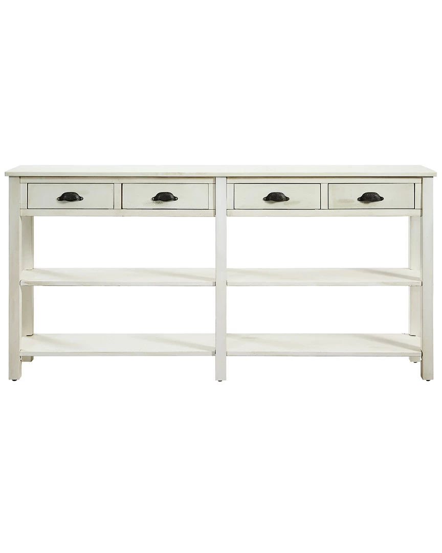 Best Sale π₯° Powell Brock Cream Crackle Console Home TV Stands & Consoles π
