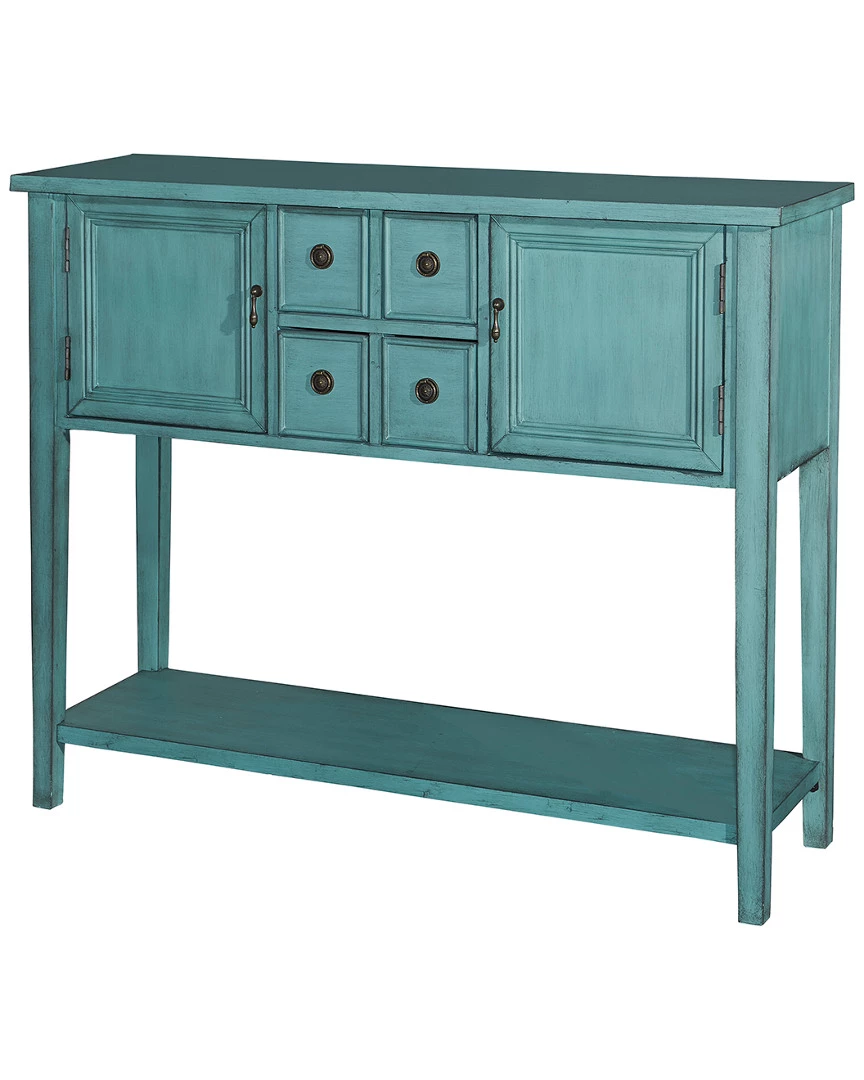 Discount π― Powell Kayden Blue Console Home TV Stands & Consoles π