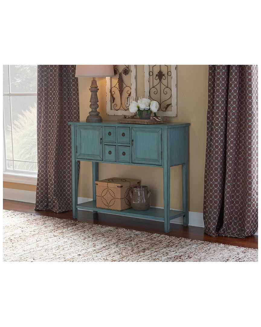 Discount π― Powell Kayden Blue Console Home TV Stands & Consoles π - Image 2