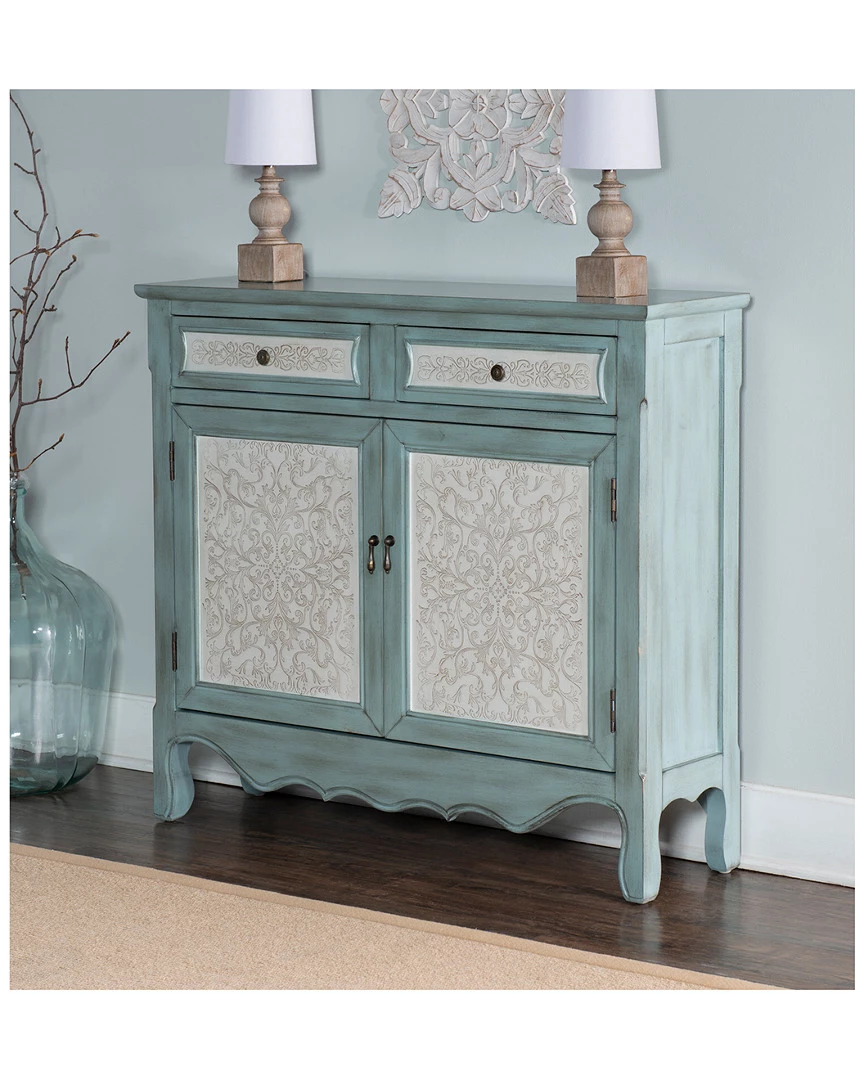 Top 10 βοΈ Powell Lynn Antique Blue & White Console Home TV Stands & Consoles π - Image 2