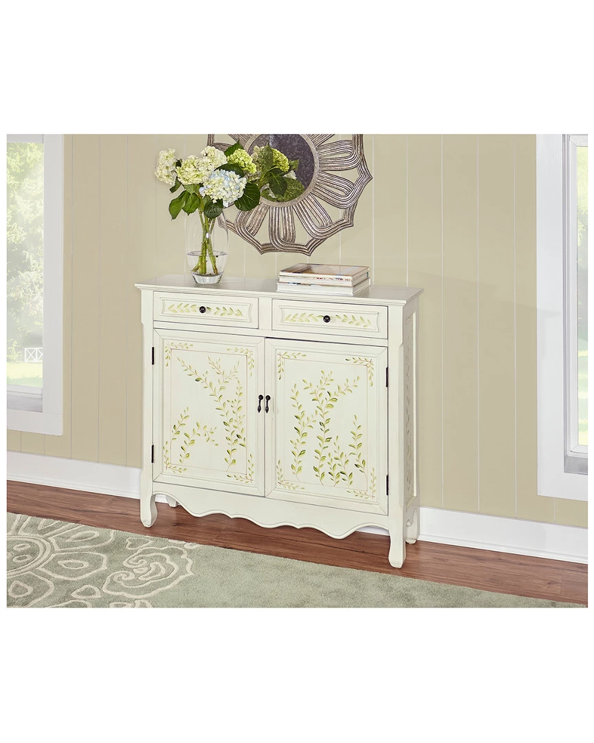 Brand new π Powell Mills White Hand Painted 2-Door Console Home TV Stands & Consoles π―