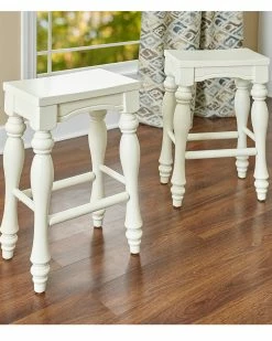 Wholesale ✨ Powell Pennfield White Counter Stool Set Home Dining Chairs & Stools 🔔